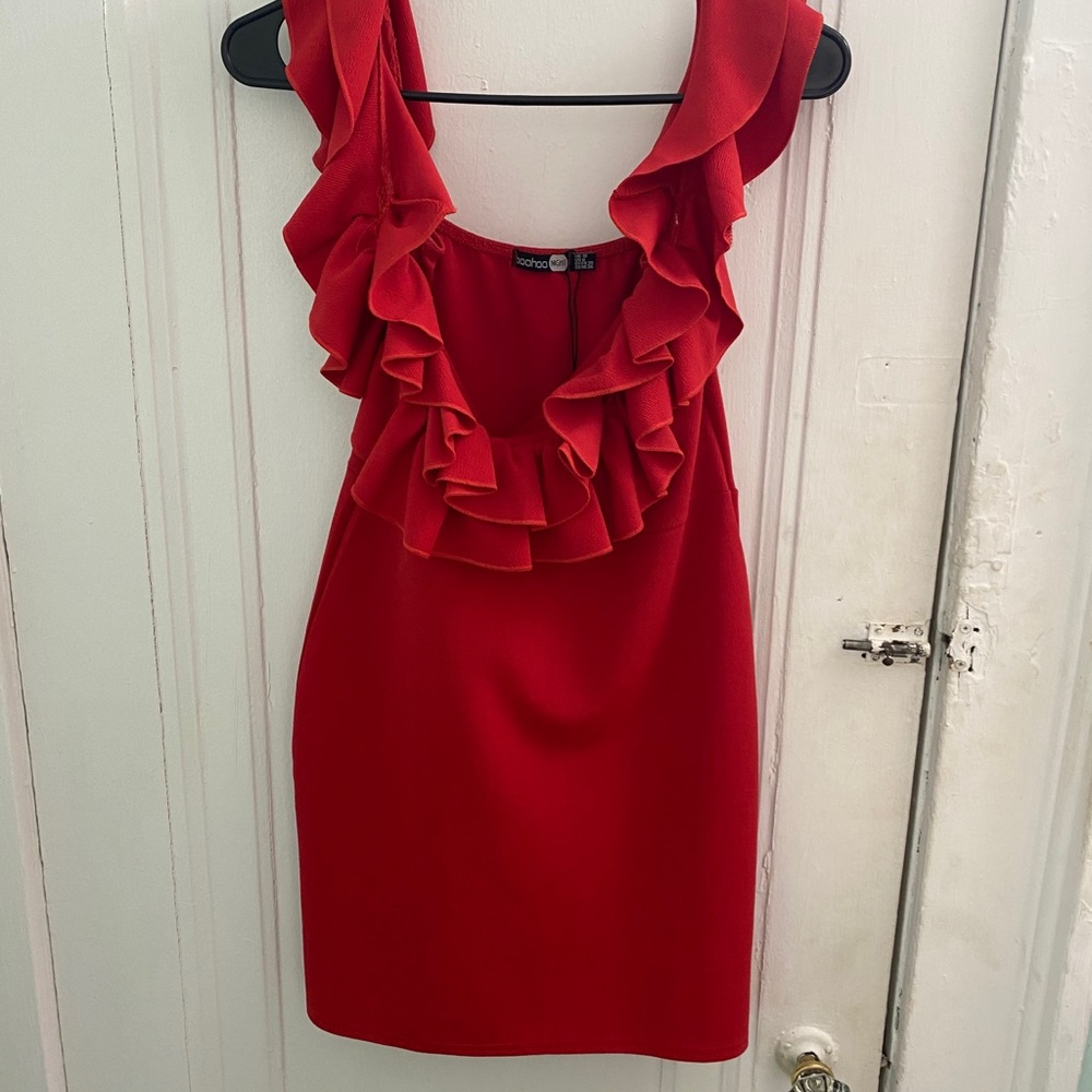 Off The Shoulder Red Cocktail Dress